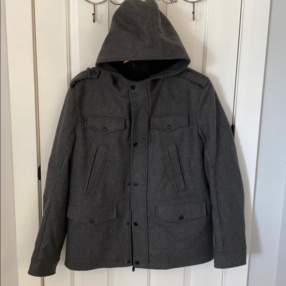 👀NWOT. Amazing Dark Grey Wool Jacket!👀